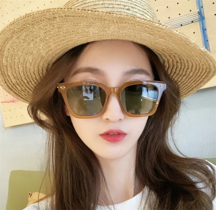 

2021 Vintage Small Square Caramel Color Sun Glasses Custom Unisex Wholesale Fashion sunglasses For Women