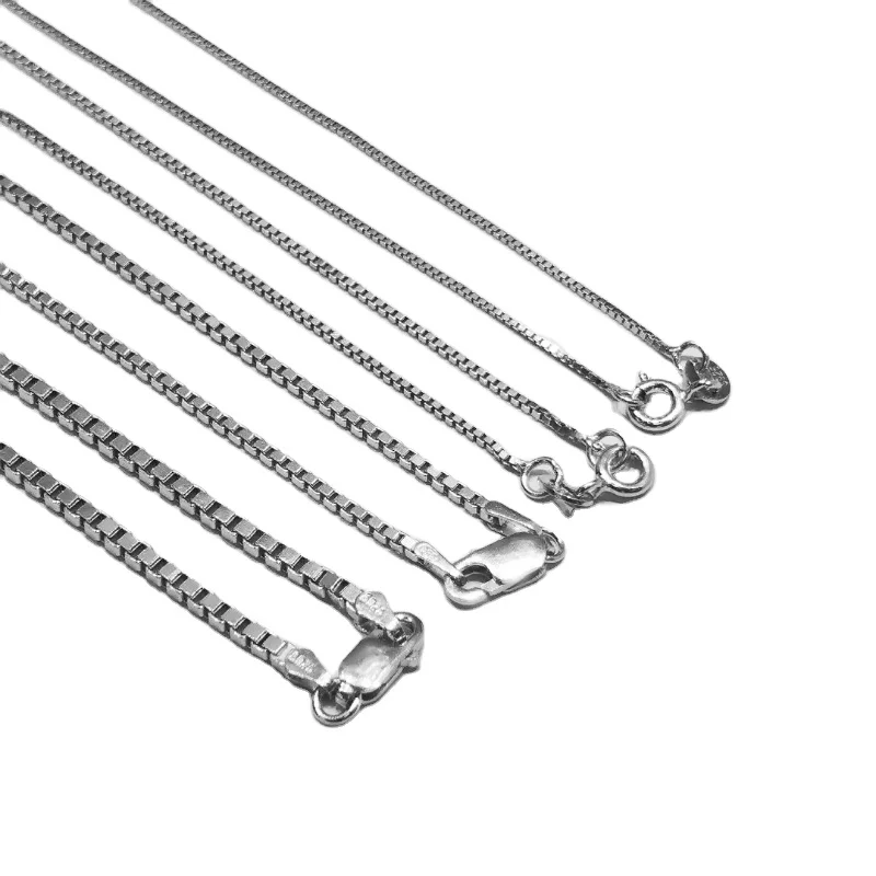 

men's chain 1.0mm 1.5mm 2.0mm box chain 925 sterling silver box chain