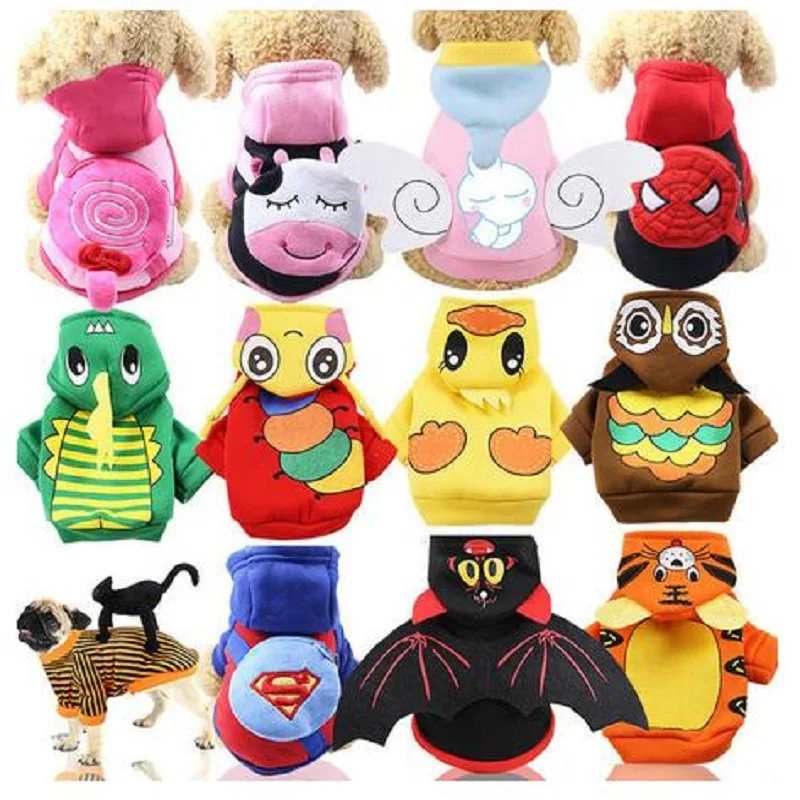 

Pet Clothes Cute Cartoon Fleece Sweatshirt Dogs Hoodies for Small Dogs York Chihuahua Bulldog Poodle Dachshund Puppy