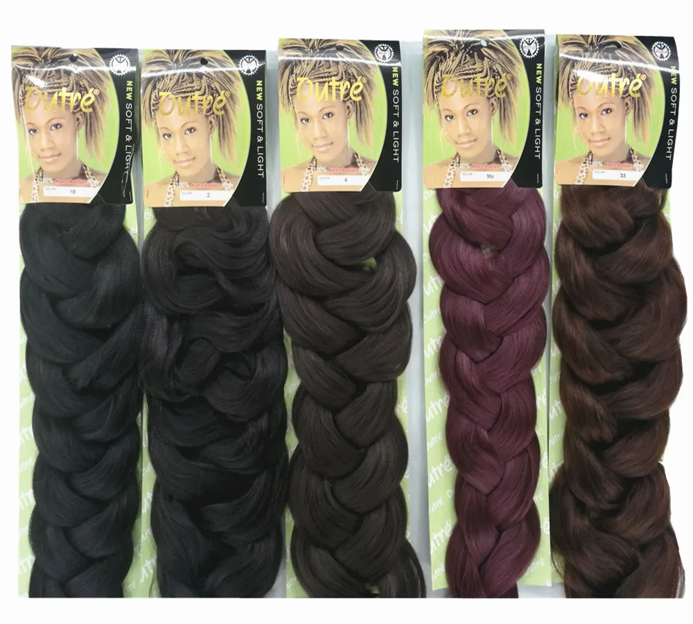 
synthetic braids,soft and light hot water set easy braiding 82