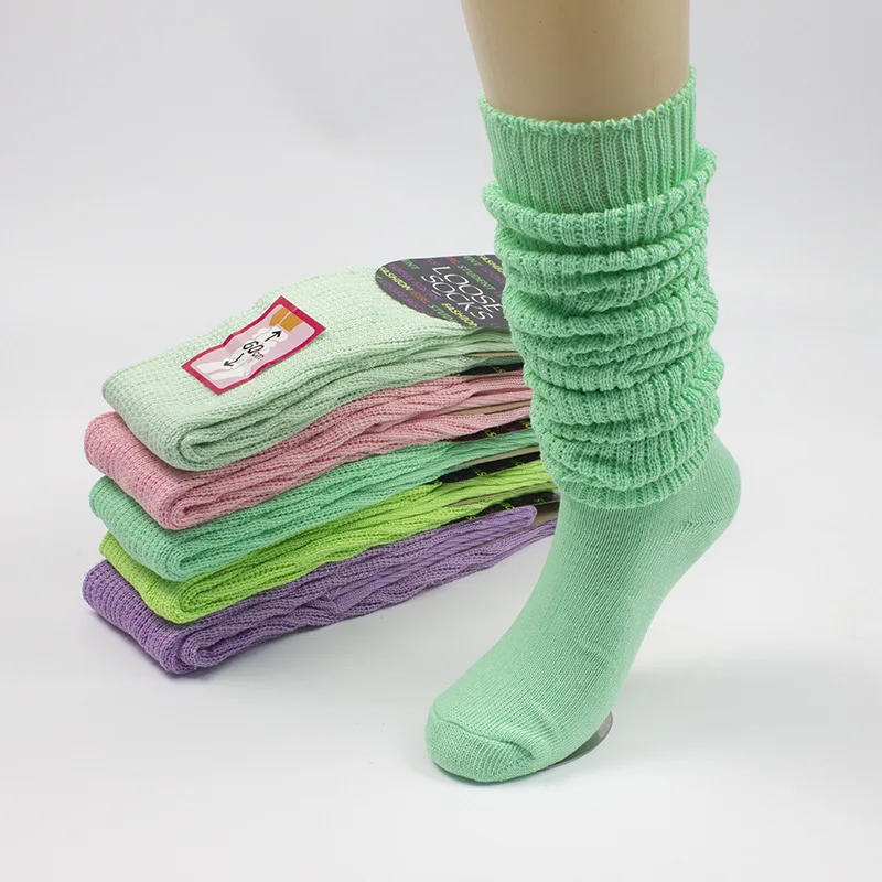 

Long tube Slouch Cotton socks loose fall down Japanese college wind students thick elephant bubble socks socks For Women, Like pic show