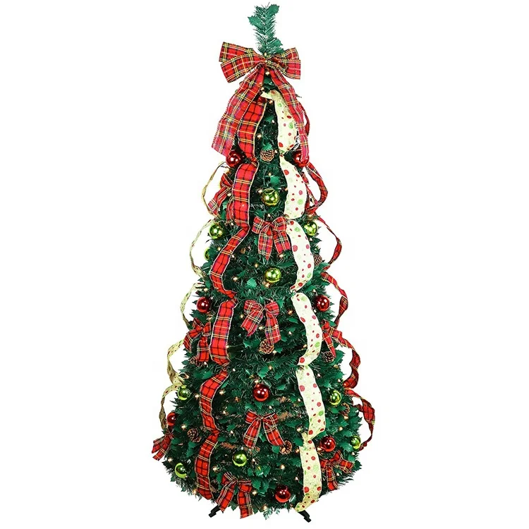 

2021 home idea new product 6ft pop up collapsible artificial pre lit christmas tree