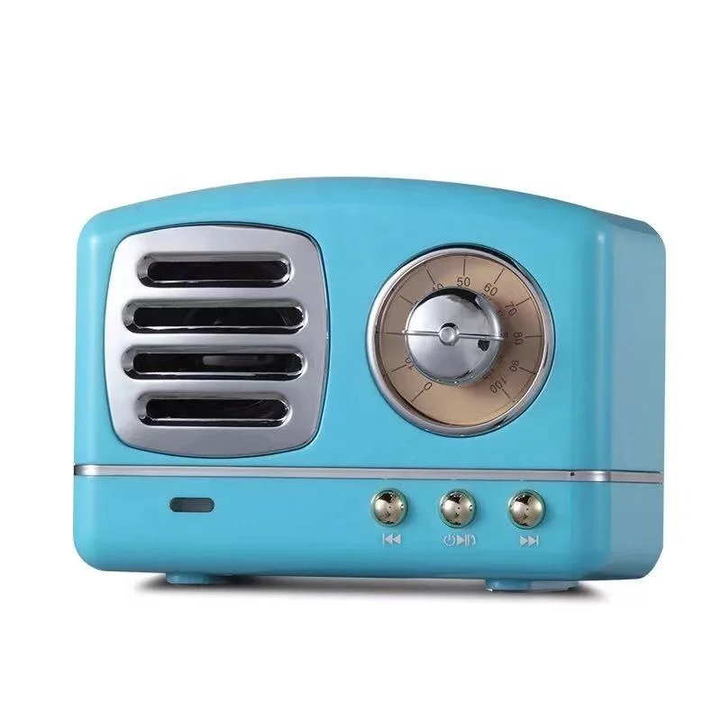 

New Retro Radio Blue tooth Speaker Vintage Mini Wireless Speaker Heavy Bass 3D Stereo Surround HiFi Sound TV BT Speaker