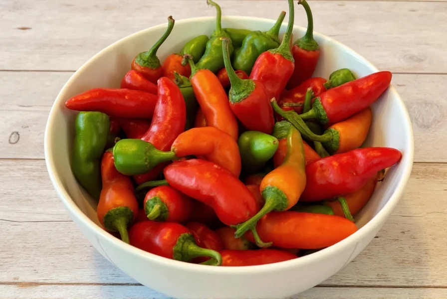 Scoville scale chart showing various peppers