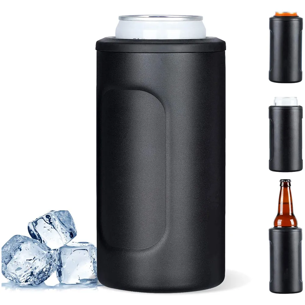 

New products 2020 unique 12oz 4 in 1 Skinny Beer Can Cooler Double Walled Stainless Steel Can Cooler, Any pantone color