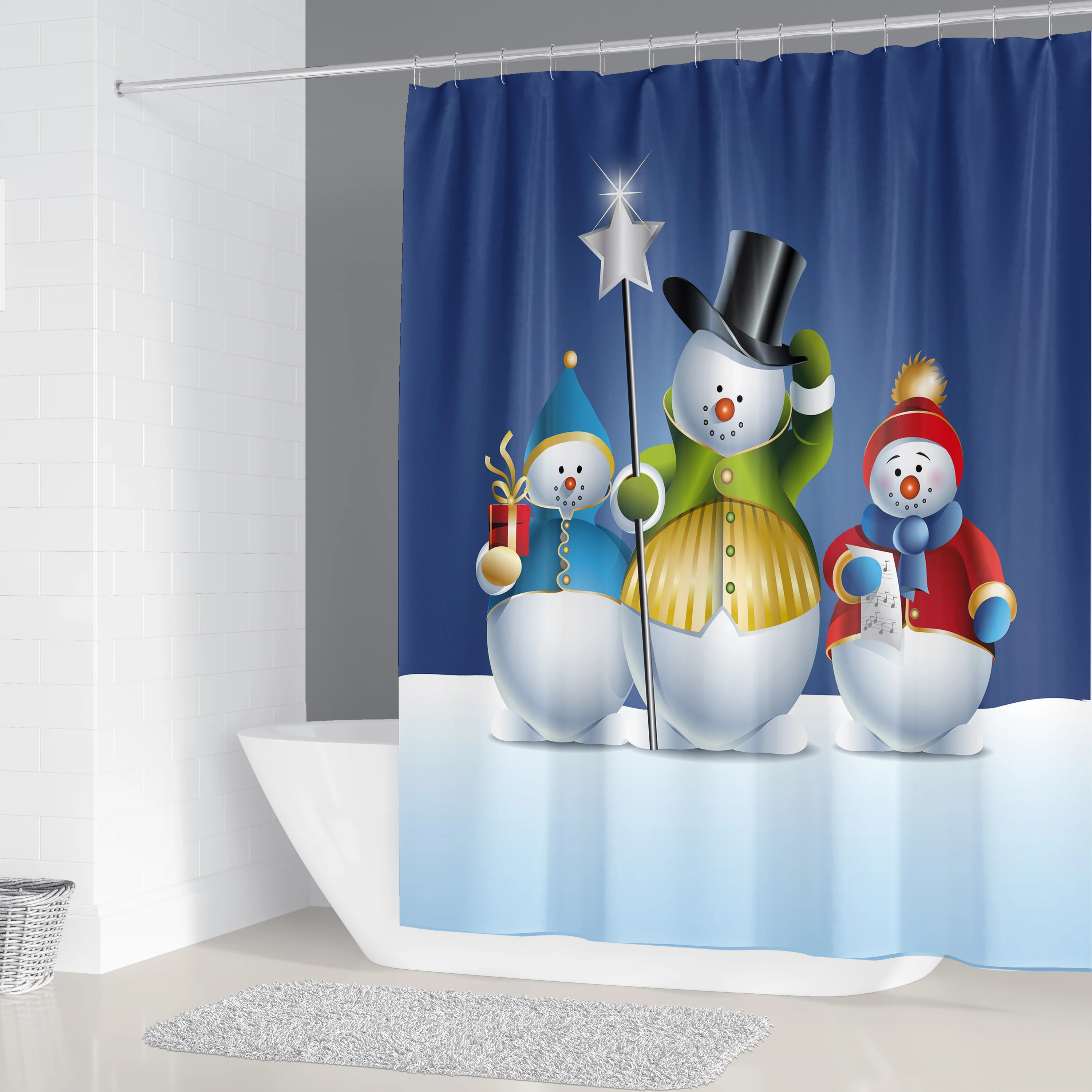 

i@home christmas latest waterproof 3d shower curtain
