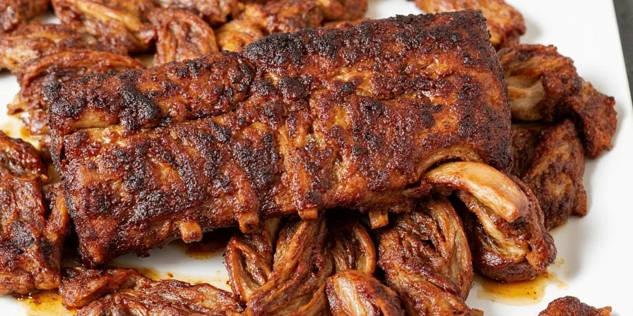 Ribs seasoned with coriander and cardamom