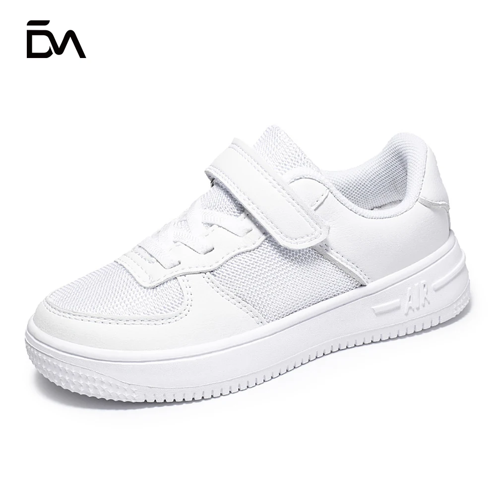 

2021 Wholesale AF Mesh Microfiber Platform sneakers white shoes for kids Children's casual shoes, Optional