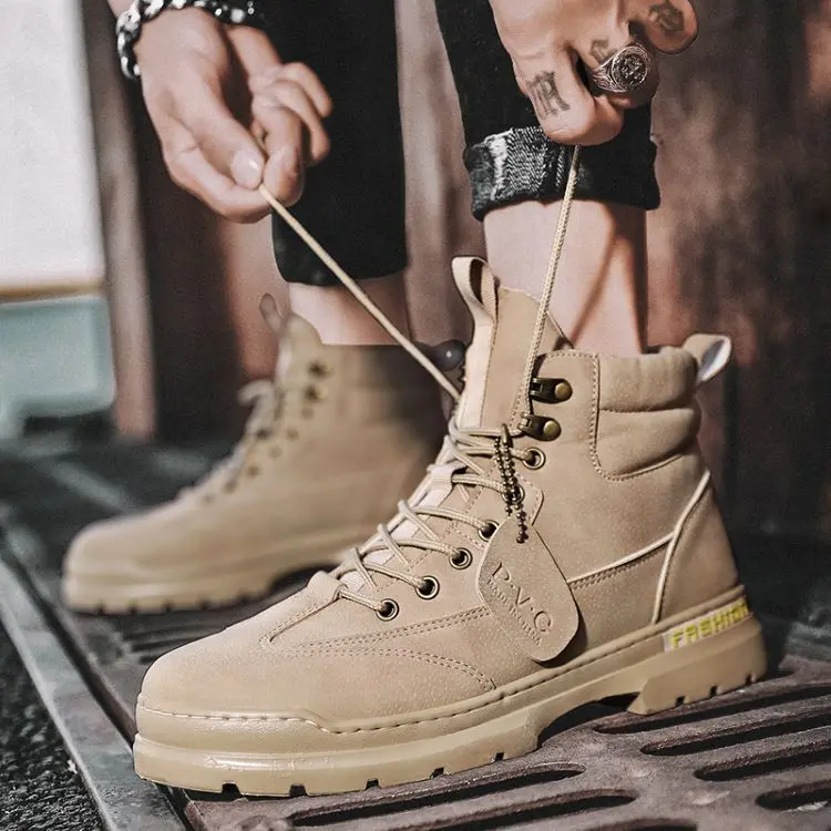 

High quality outdoor comfortable fashion walking men casual martin boots
