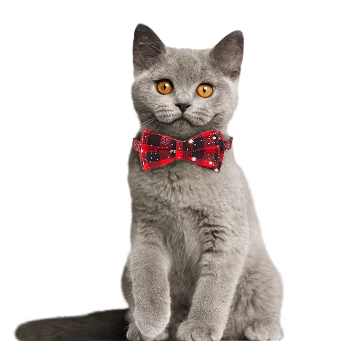 

Low price Small pet christmas decoration supplies Designer Festival cat bow collar