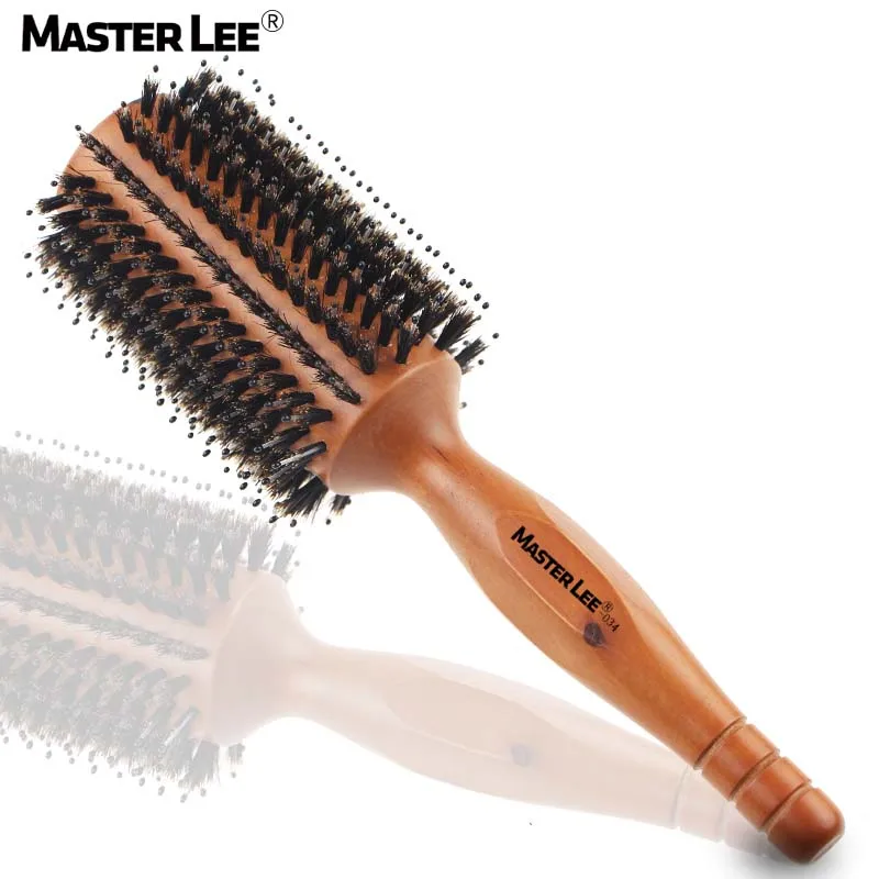 

Masterlee custom logo professional Boar Bristles Non-slip Wood Thermal Hair Brushes