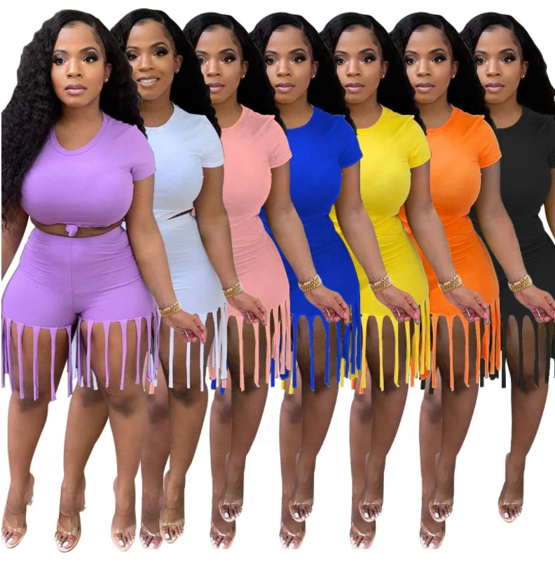 

New Fashion Tassel Women Two Piece Sets