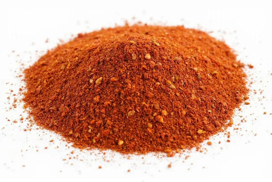 Aleppo red pepper flakes in a glass jar