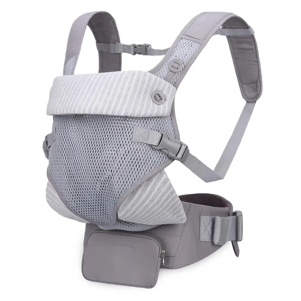 

Comfortable breathable safety sling new born baby wrap carrier wholesale, Blue,grey