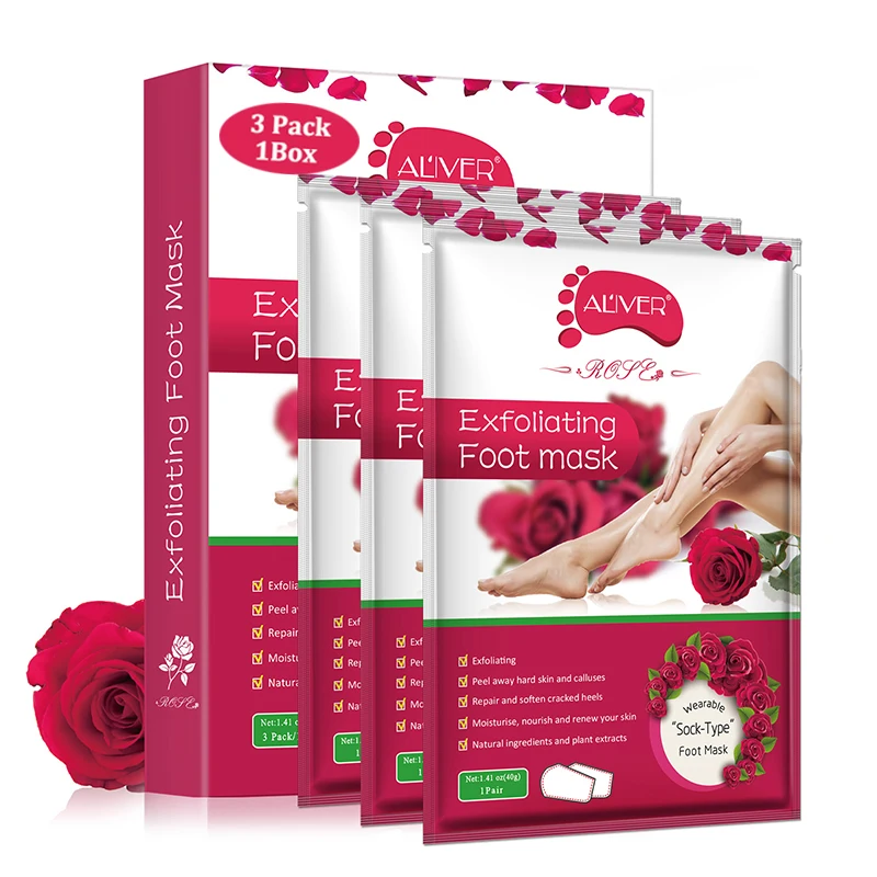 

Drop Shipping ALIVER Rose Foot peeling Nourishing Exfoliating Foot mask