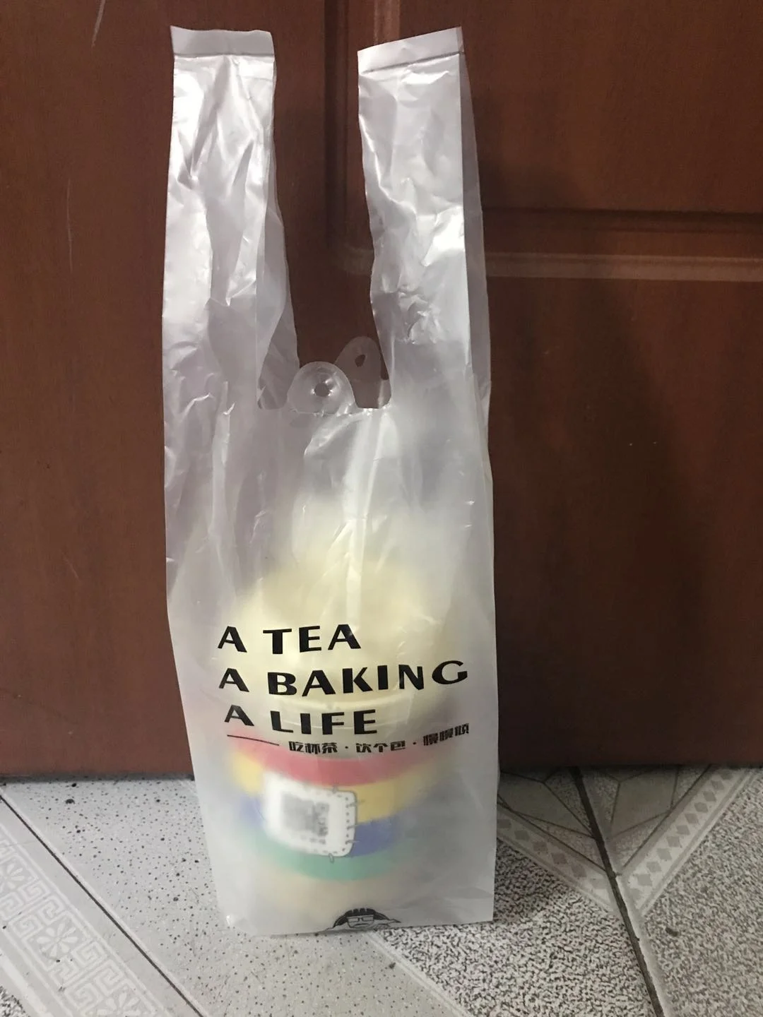 
plastic takeout drinking carry shopping bag 