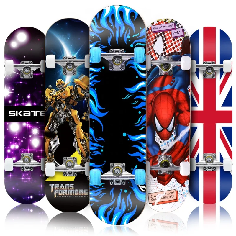 

China Factory Customized 4 Wheels Wood Outdoor Sports Skateboard, Colors