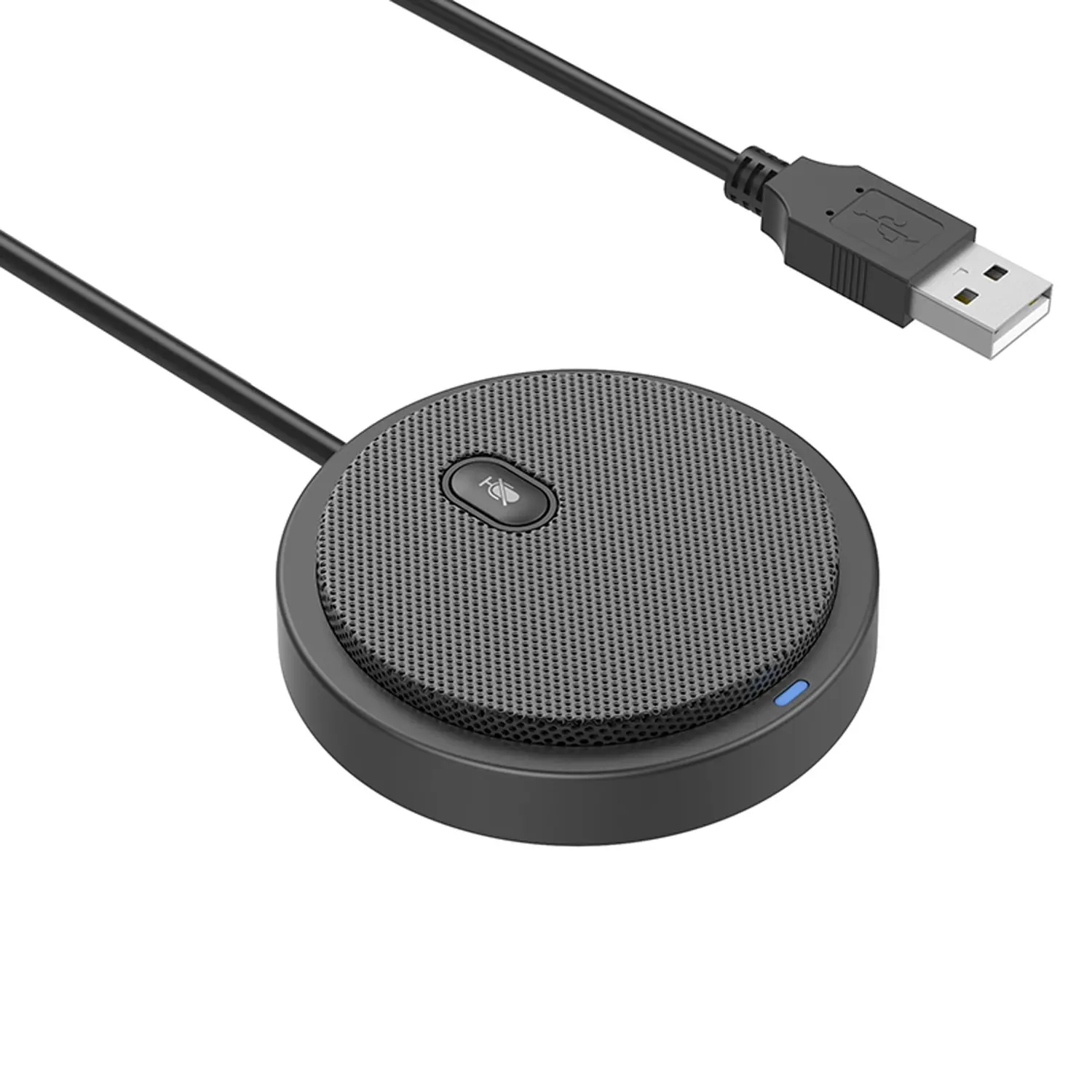 

USB Omnidirectional Conference Microphone with One Key Mute button - Flykan Portable Audio Mic for PC Laptop Computers(U2MIC03)