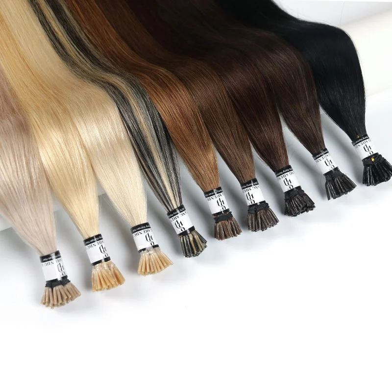 

Indian Keratin Pre Bonded Remy I Tip hair extensions Wholesale Cuticles Aligned 100% natural hair extension human itip vendors