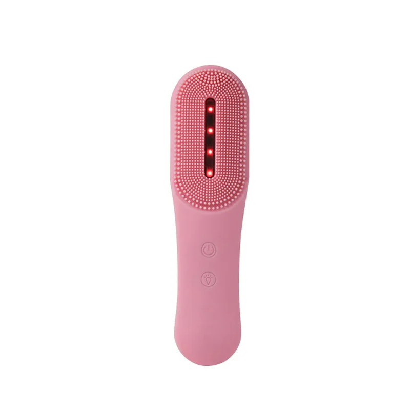 

Led Photon Rejuvenation Anti Acne Cleanser Activate Collagen Facial Cleansing Brush, Pink green red blue