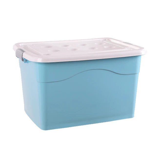 

XingYou Factory Price Colorful 50L Plastic Container Storage Box With Wheels