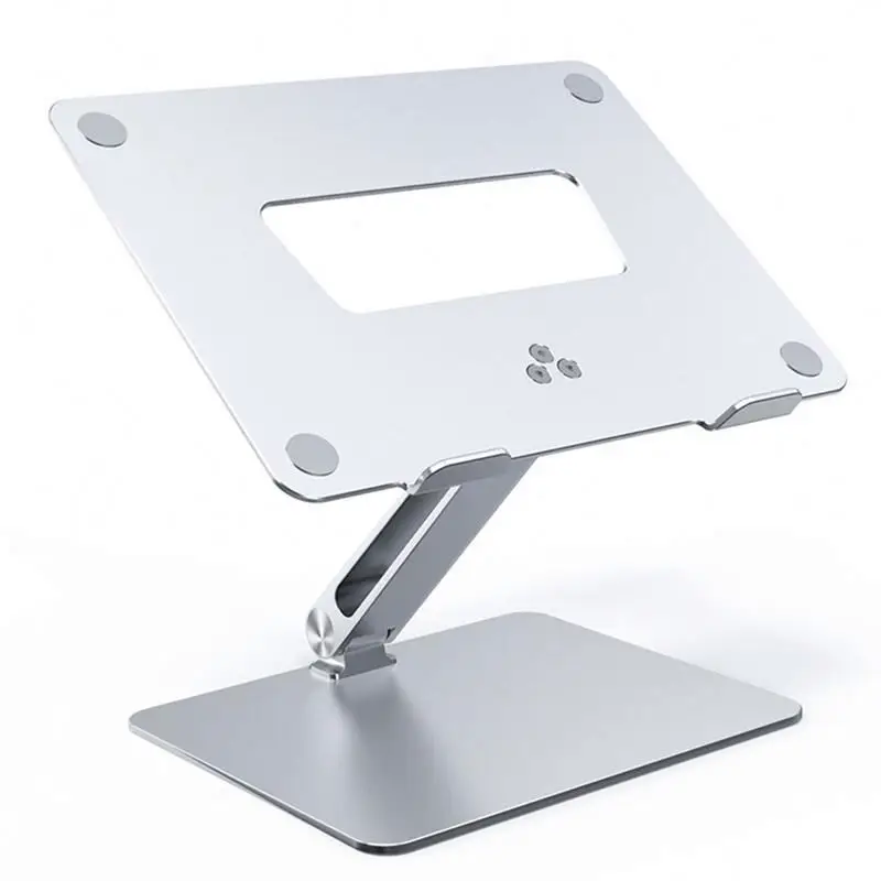 

Cooling adjustable angle 17 inches alloy laptop holder TOL54 Aluminum alloy pasteable notebook expansion mounting bracket, Silver