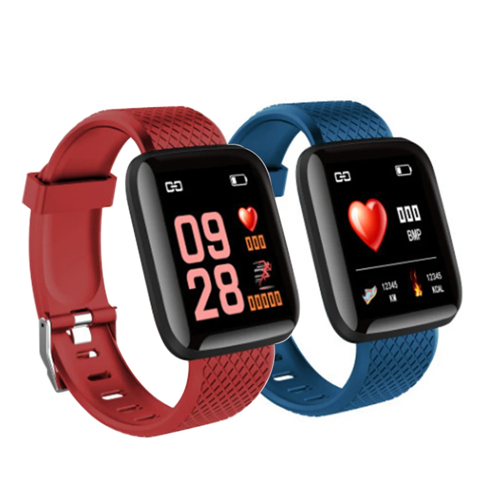 

Amazon Hot Selling smart watch 116 plus wrist band bracelet blood pressure sport wristband fitness a6s smartwatch, Black/red/ purple/ blue/green