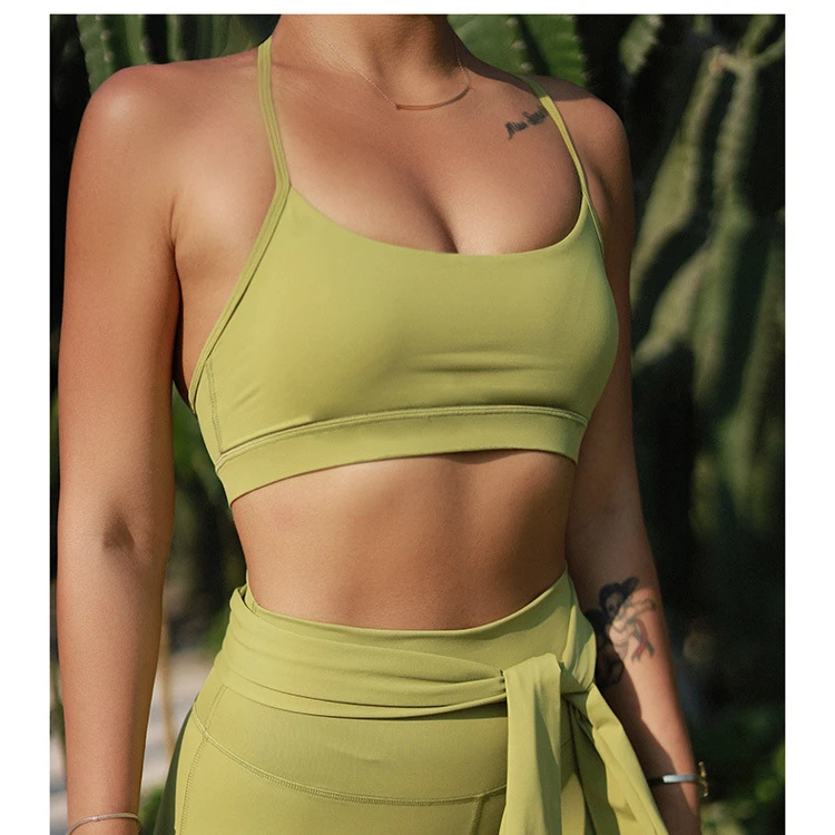 

2022 net red sports back gathering non steel ring shaped Fitness Yoga vest