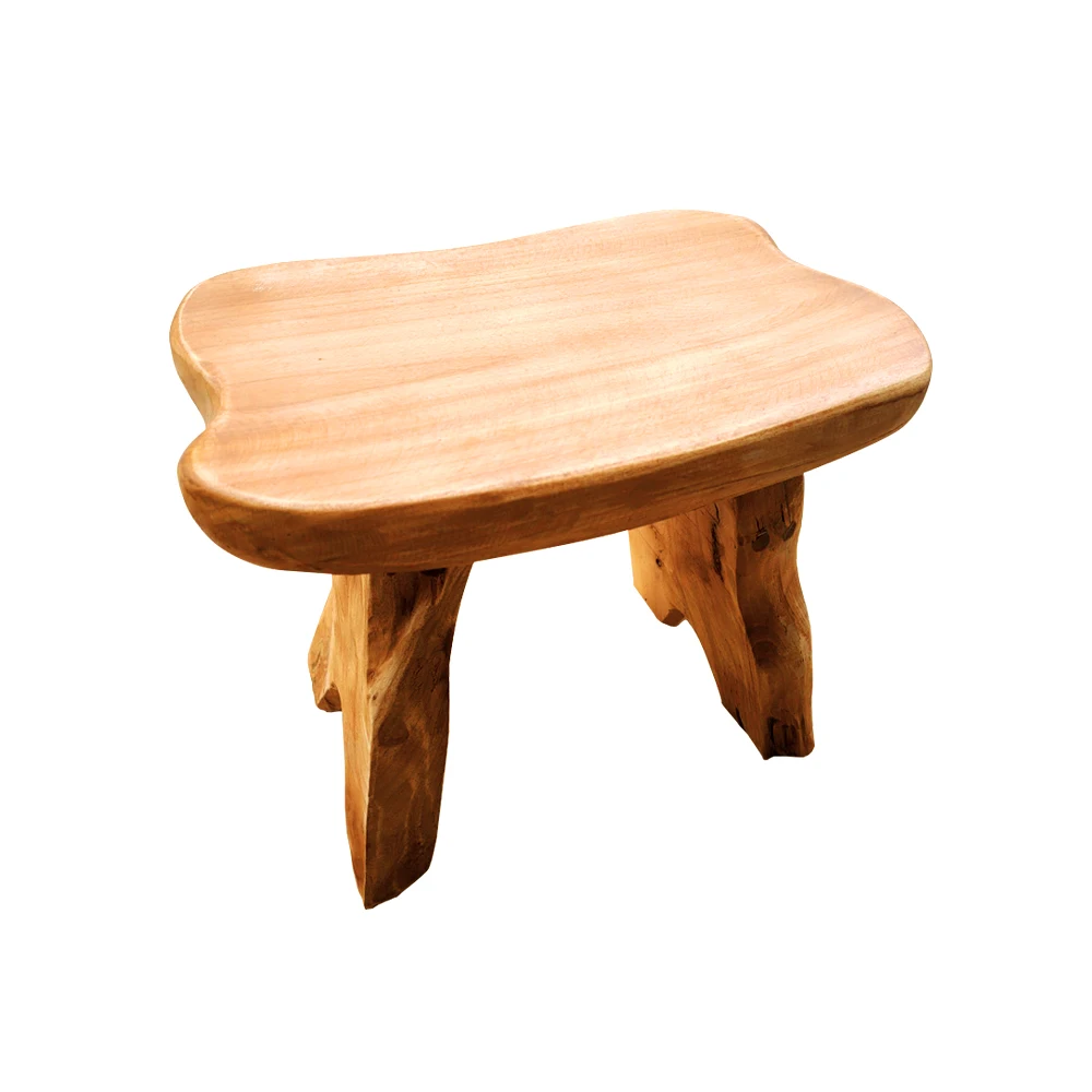 

Antique solid wood fir living waterproof decoration retro durable stool, Wood color