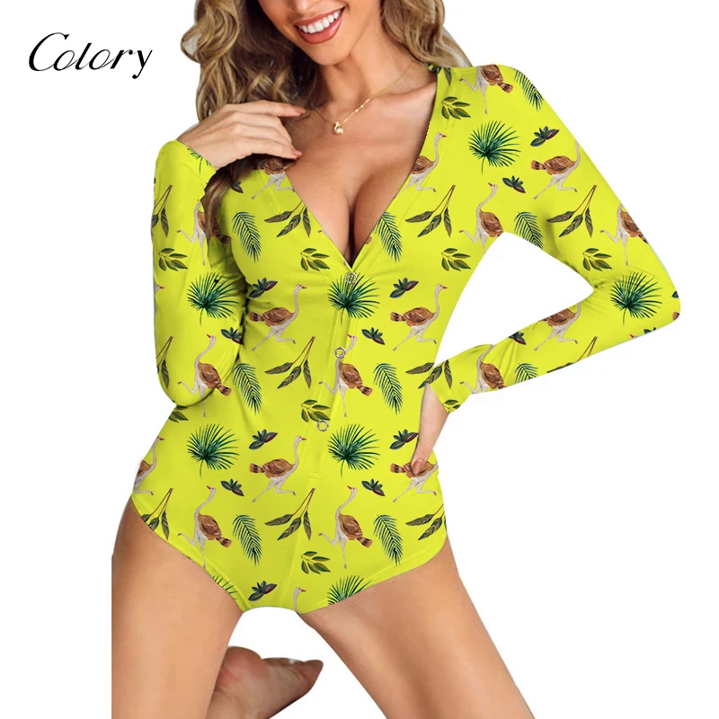 

Colory 2 Piece Pajamas Fashion Rumper Cartoon Nightsuits For Women, Picture shows
