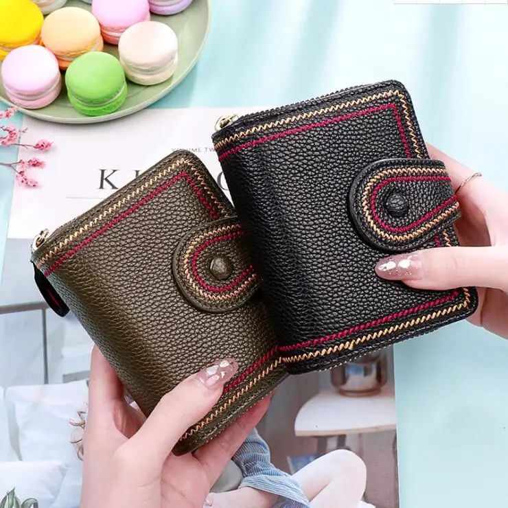 

2021 New Leather Wallet High Quality For Women Bifold Premium Wallet Woman Card Holder Bag, 4 colors