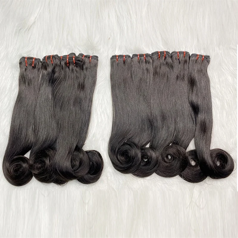 

super double drawn human hair extensions Cheap Funmi Hair Weave Super double drawn remy hair bundles