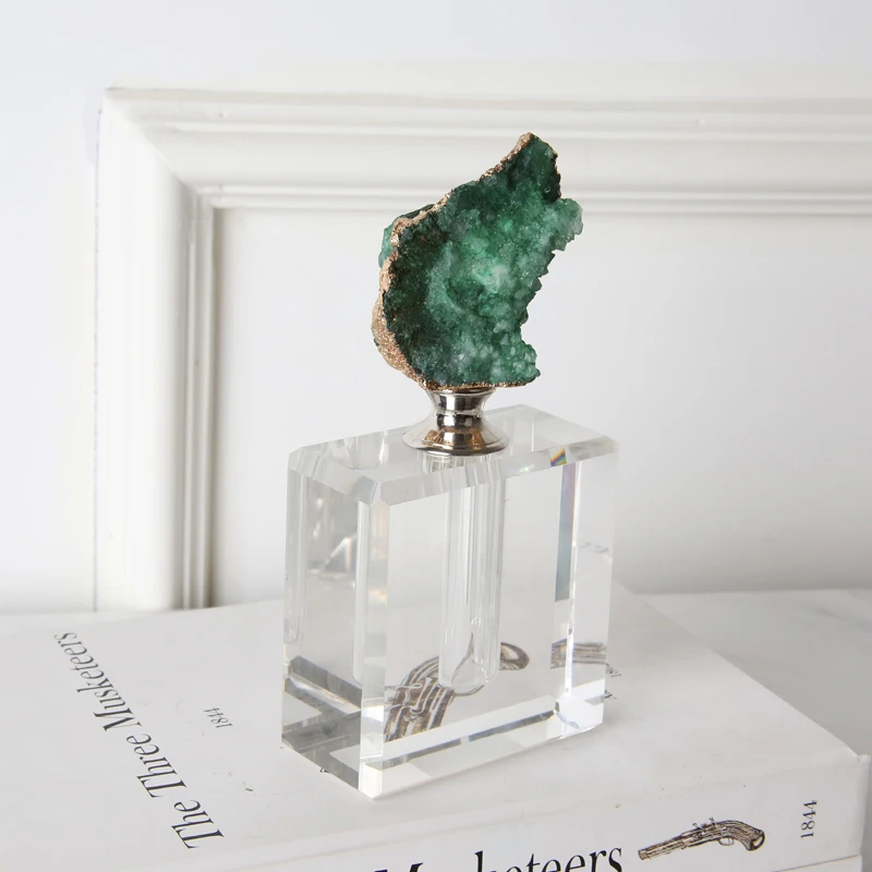 

Most popular modern home interior agate perfume bottle decoration pieces, Green