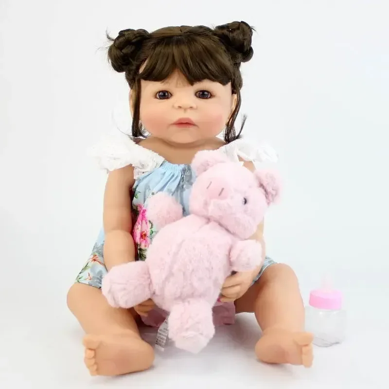 

22" Lifelike Reborn Baby Doll 55cm Newborn Bebe Alive Girls Full Body Silicone