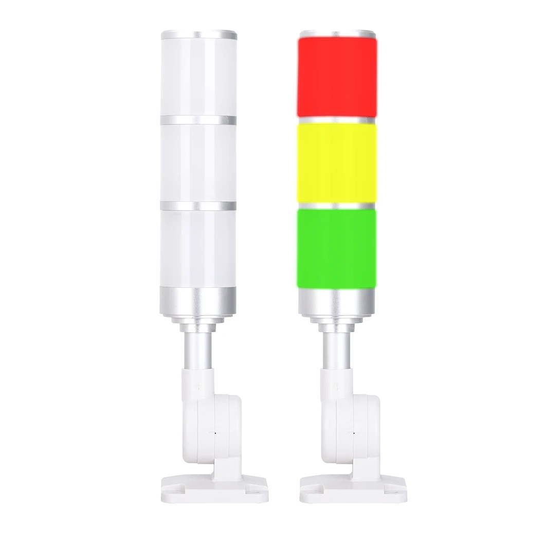 

3 Colors Flash LED Industrial 180 Folding 100db DC 12V 24V Tower Warning Light with Buzzer Alarm Warning Lamp for CNC Machines