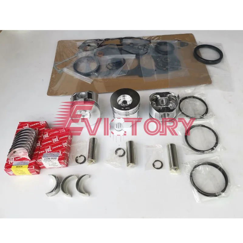 

For Yanmar 3TNV84T 3TNV84-T overhaul rebuild kit piston ring gasket bearing