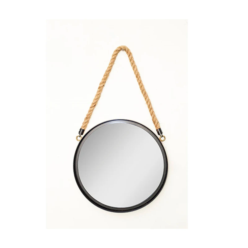 

water drop mirror metal mirror round mirror with rope Strap