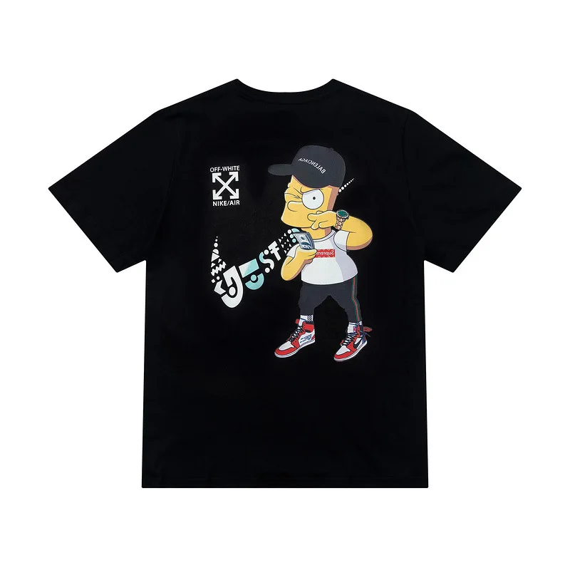 

MWJ5191 2021 summer fashion men clothes couple casual letter printing short-sleeved t-shirt