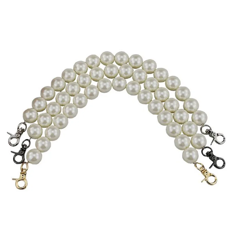 

Chinber Luxury White Pearl Purse Hand Chain Rope Bag Straps For Shoulder Handbags