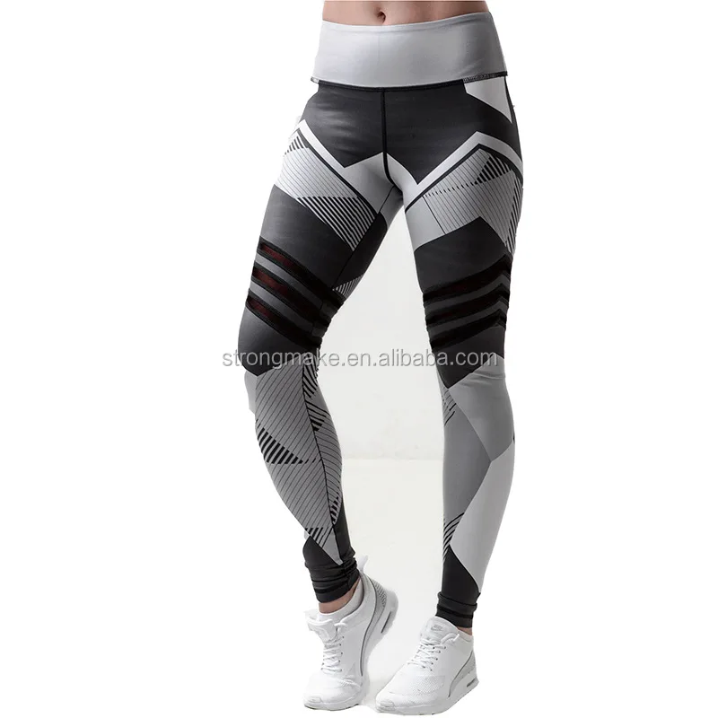In Stock Customize High Waisted Yoga Pants Sport Wear Workout Gym Women