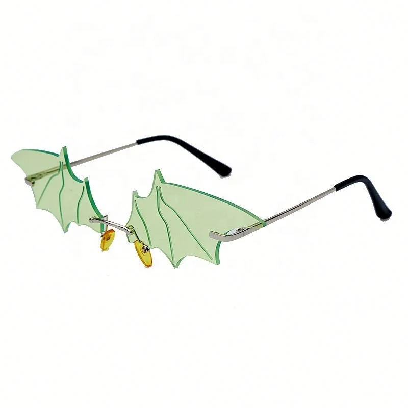 

Stylish Irregular Bat-shaped Rimless Sunglasses in Stock, Colors
