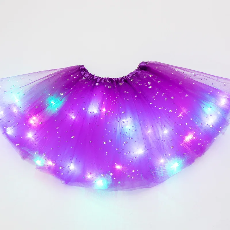 

Wholesale Popular Party Performance Wear Lights Up Led Tutu Skirt For Girl Kids, Customized colors