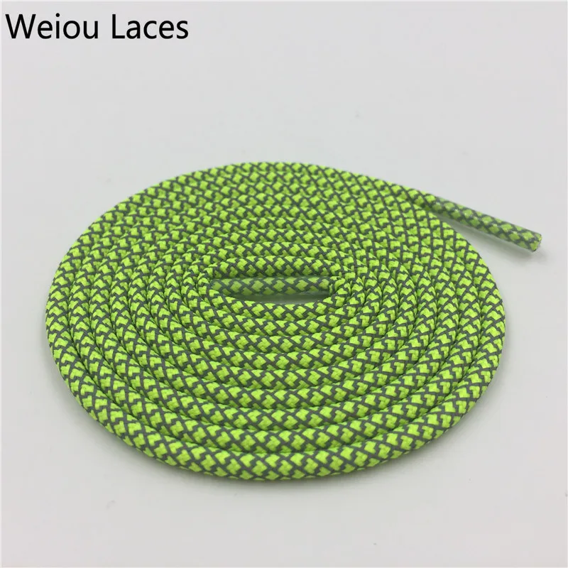 

Weiou Round 3M Reflective Shoelaces For Sneakers DHL Fast Shipping Factory Direct Christmas Gift Unisex Shoelaces, Customized pantone color+