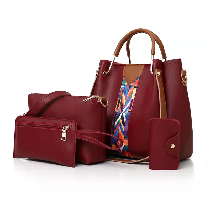 

Designer 4 Piece Set Wholesale Fashion Custom Ladies Bags Handbag Set for Women