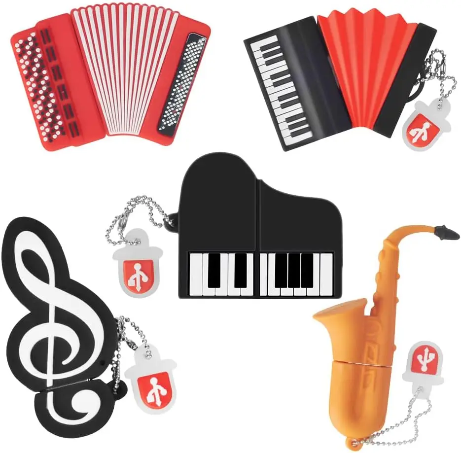 

Gitra Music USB Flash Drive Accordion Saxophone Piano Musical Instruments Thumb Drive Memory Stick Drive Pendrive Gift