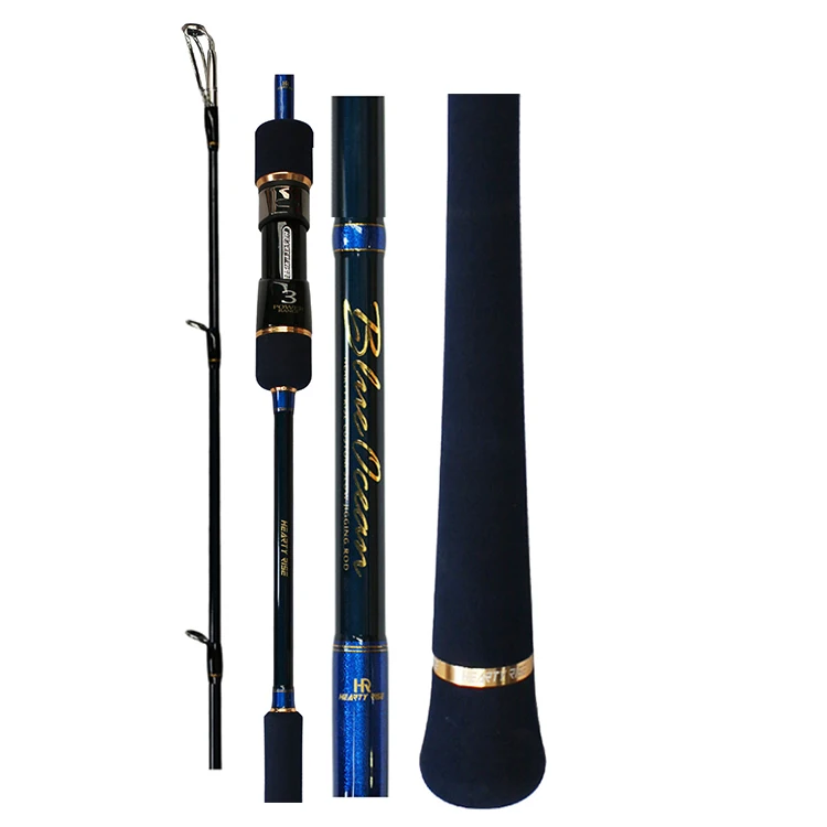 

HEARTY RISE-Blue Ocean professional fishing rod carbon kayak one piece spinning fishing rod, As photo show