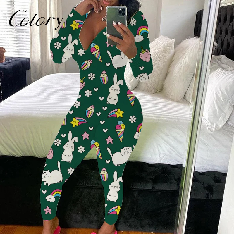 

Colory Fashion Design Luxury Pajamas Women Printed Ladies Sleepwear, Picture shows