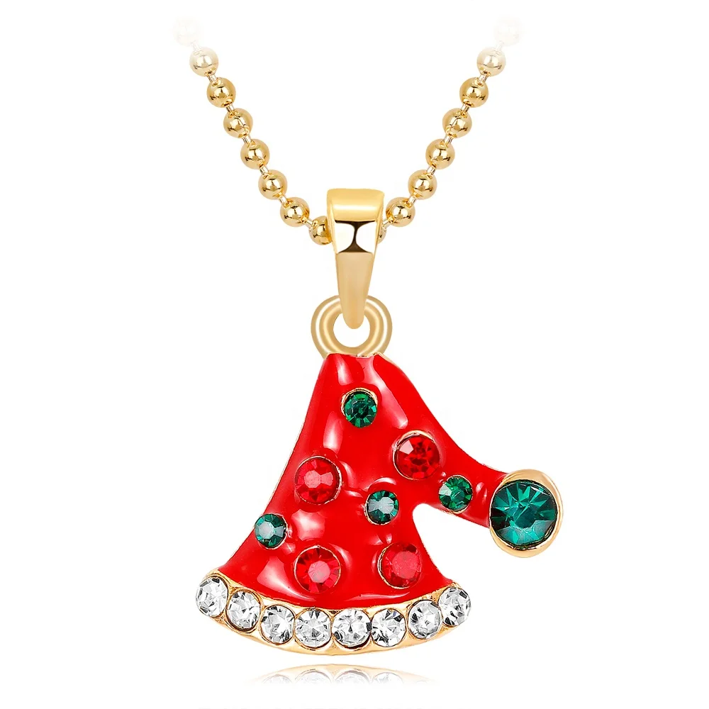 

Christmas Tree Ornaments Fashion Christmas Tree Hanging Decor Colorful Diamond Necklace Pendant