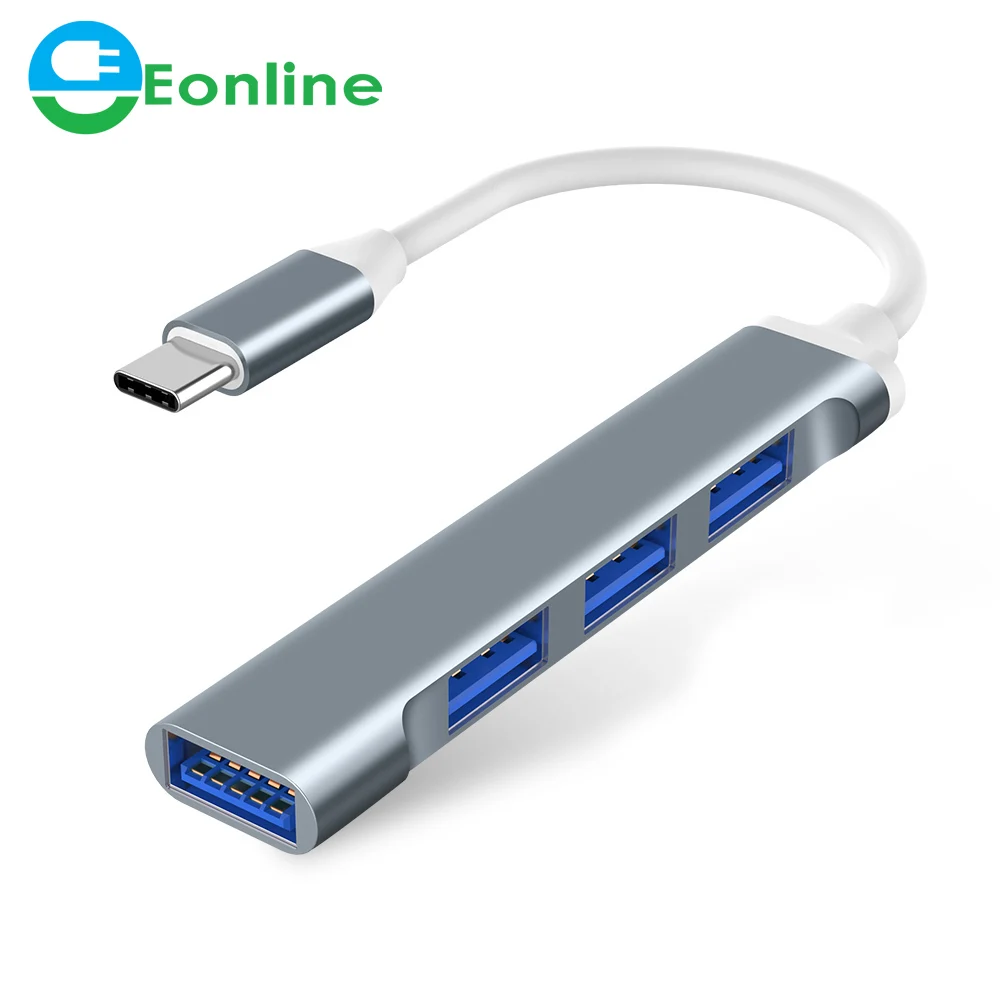 

Eonline Type C Hub USB 3.0 HUB Splitter Fast Speed USB3.0 USB-C OTG Adapter Cable for Macbook Pro 13 15 Air Mi Pro HUAWEI