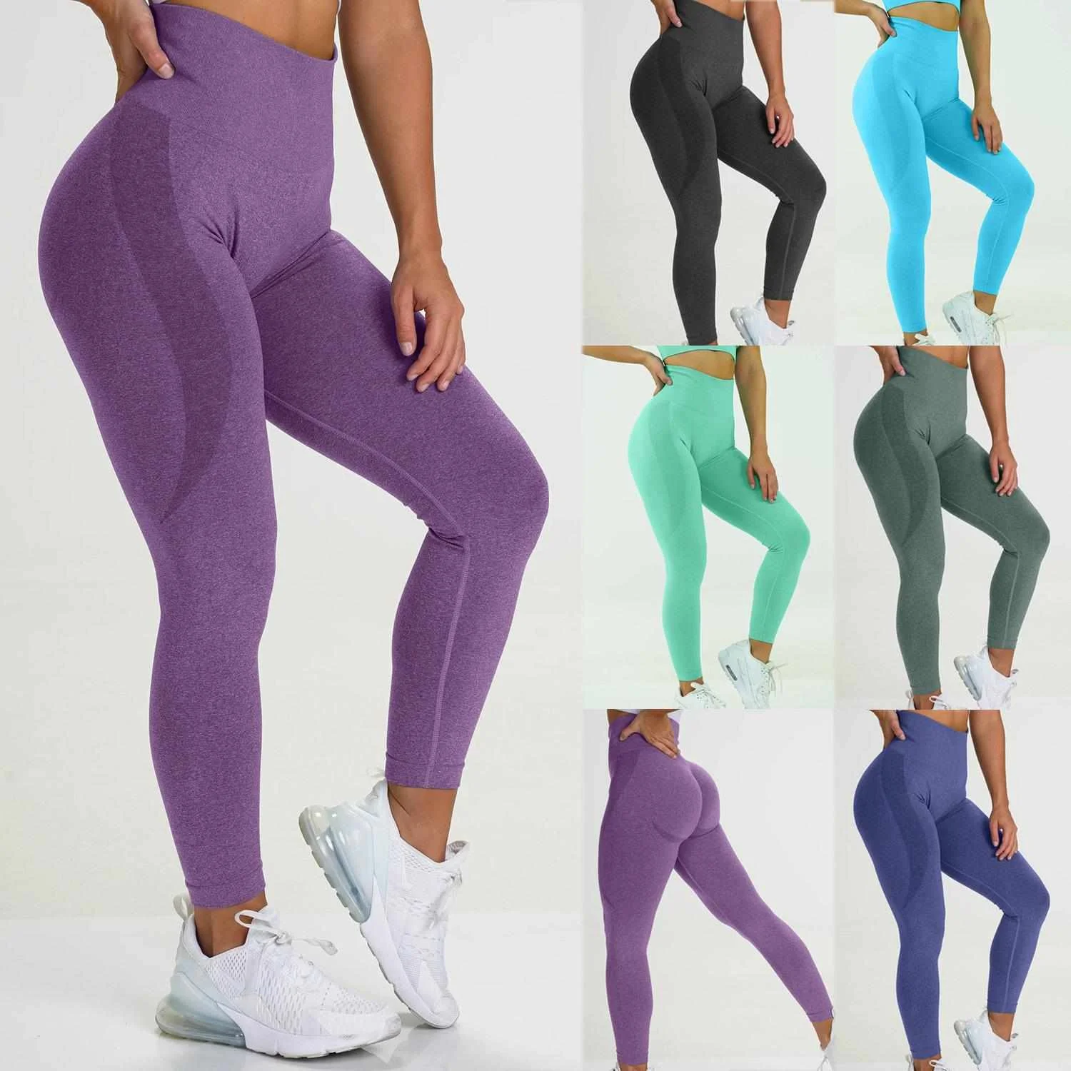 

Wholesale 12 Colors Women Activewear Leggings Seamless Butt Lift Workout Yoga Leggings